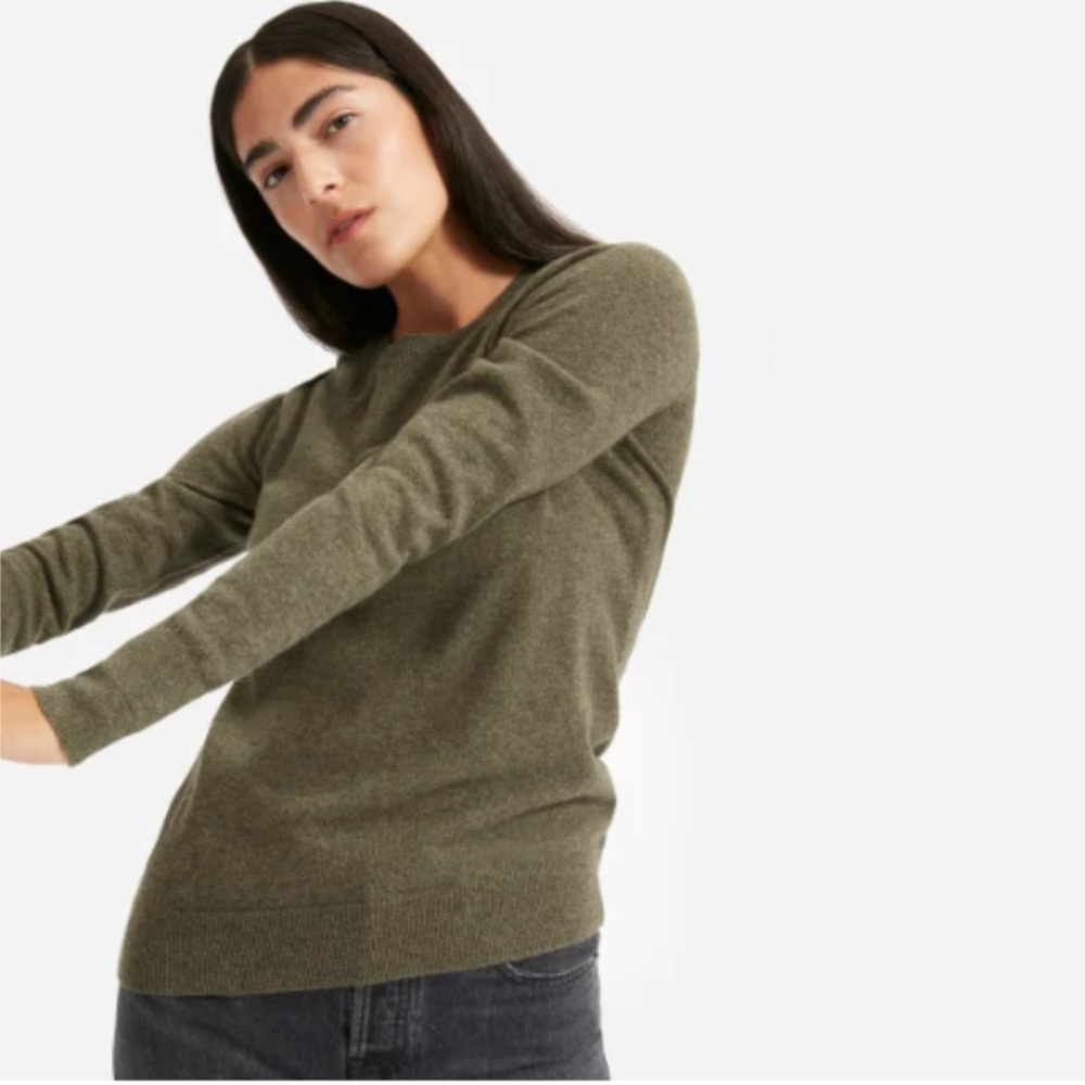 Everlane Cashmere Crew in Loden